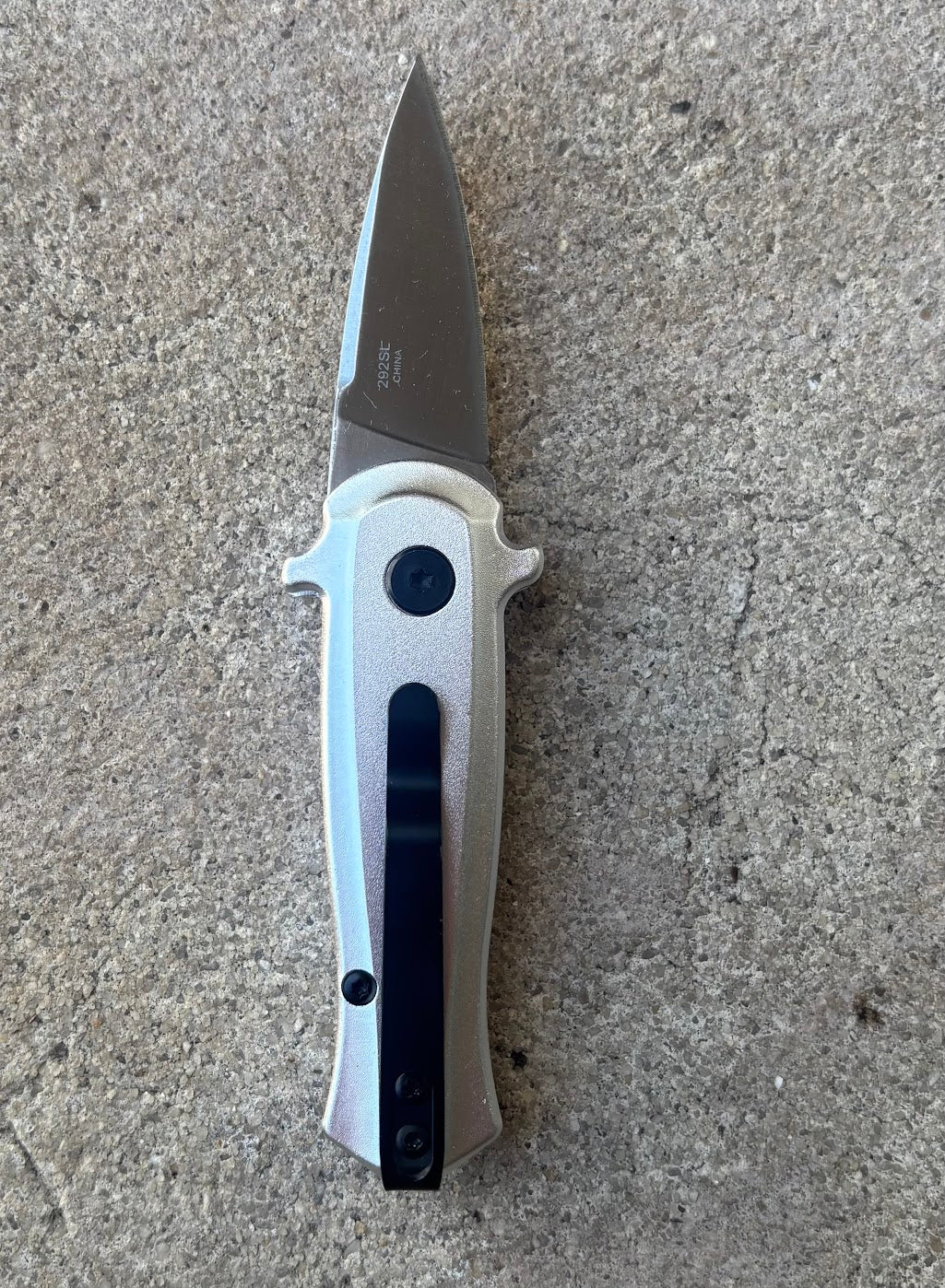 Mini Silver Stiletto w/ Silver Blade