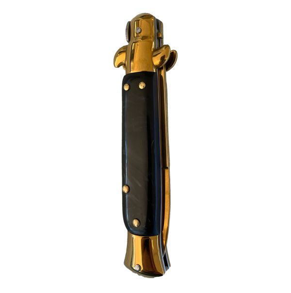 Black Marble Stiletto with Gold Blade