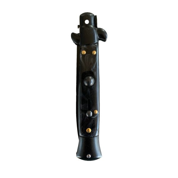 Black Marble Stiletto with Black Blade