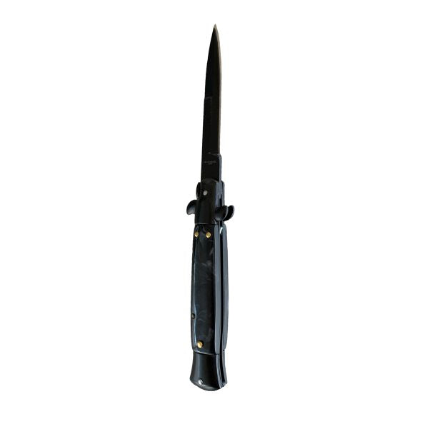 Black Marble Stiletto with Black Blade