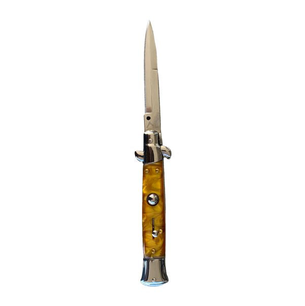 Golden Pearl Stiletto with Silver Blade