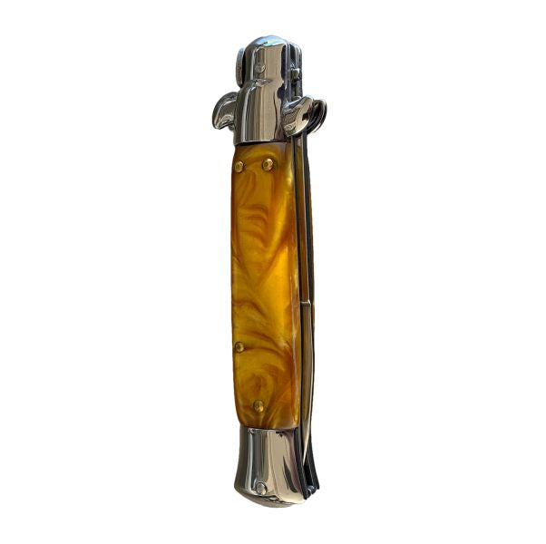 Golden Pearl Stiletto with Silver Blade