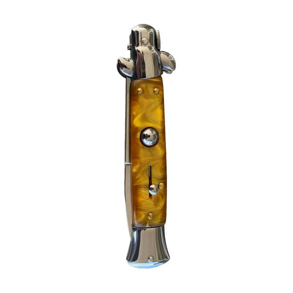 Golden Pearl Stiletto with Silver Blade