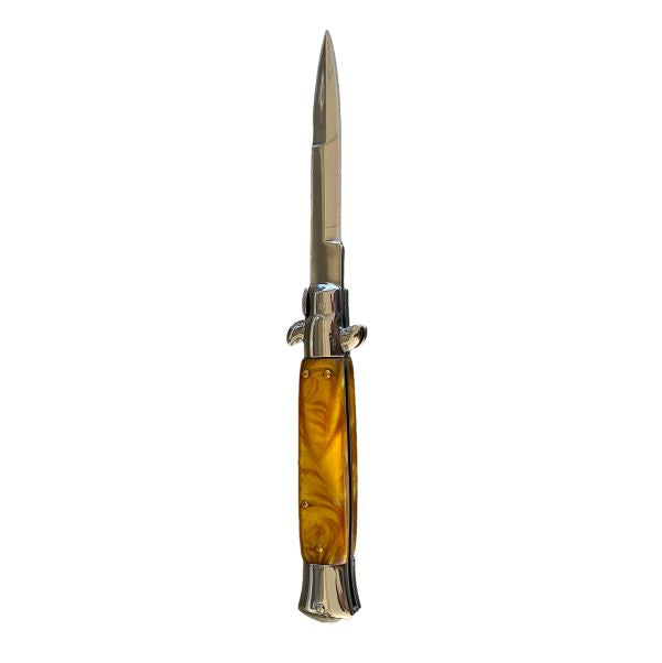 Golden Pearl Stiletto with Silver Blade