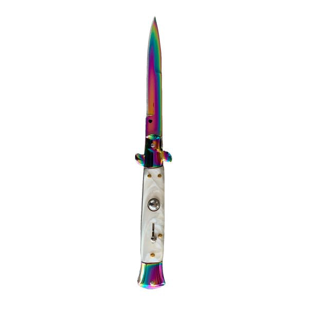 White Pearl Oil Slick Stiletto
