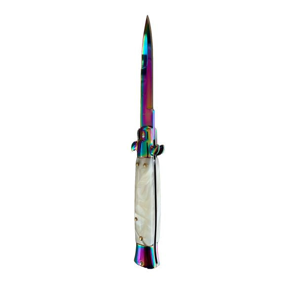 White Pearl Oil Slick Stiletto