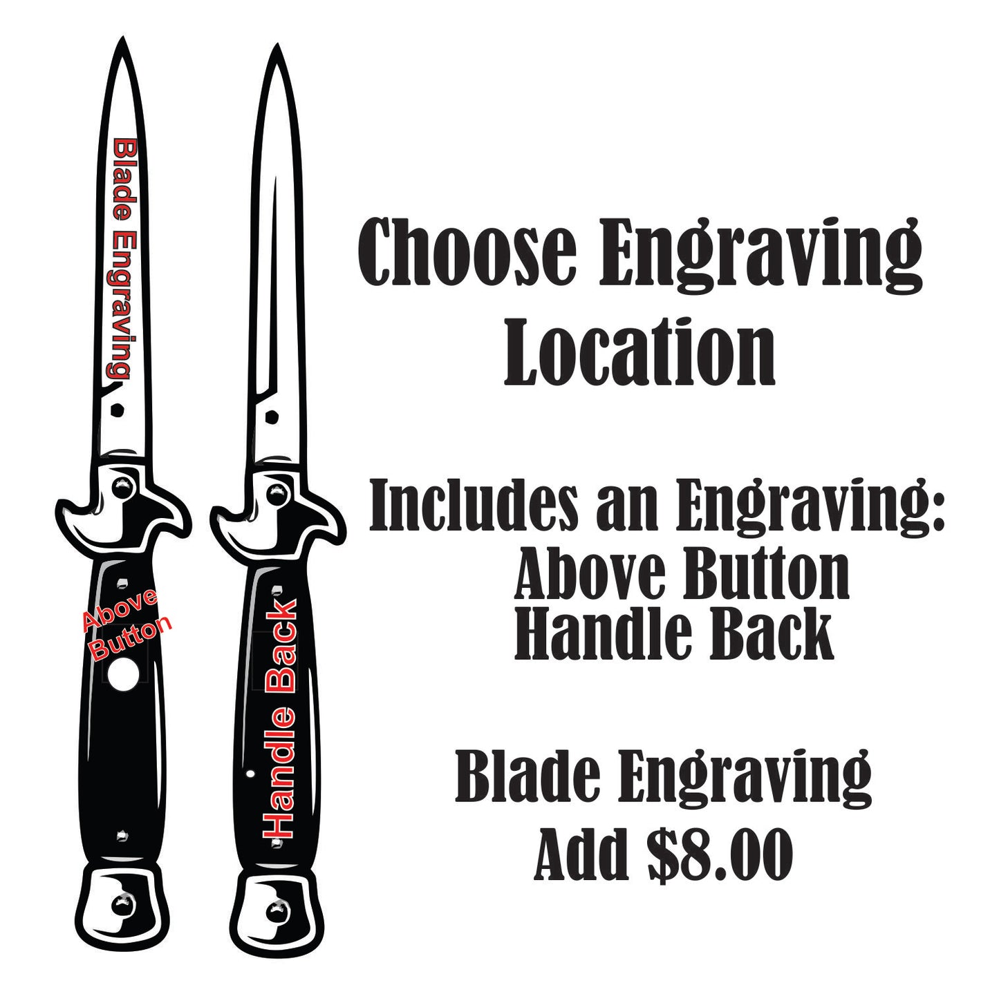 Black Marble Stiletto with Black Blade