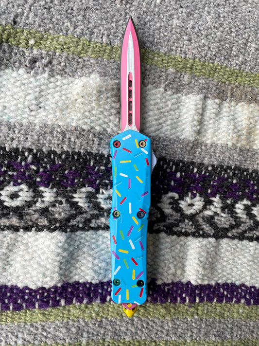 Blue OTF Sprinkles Knife