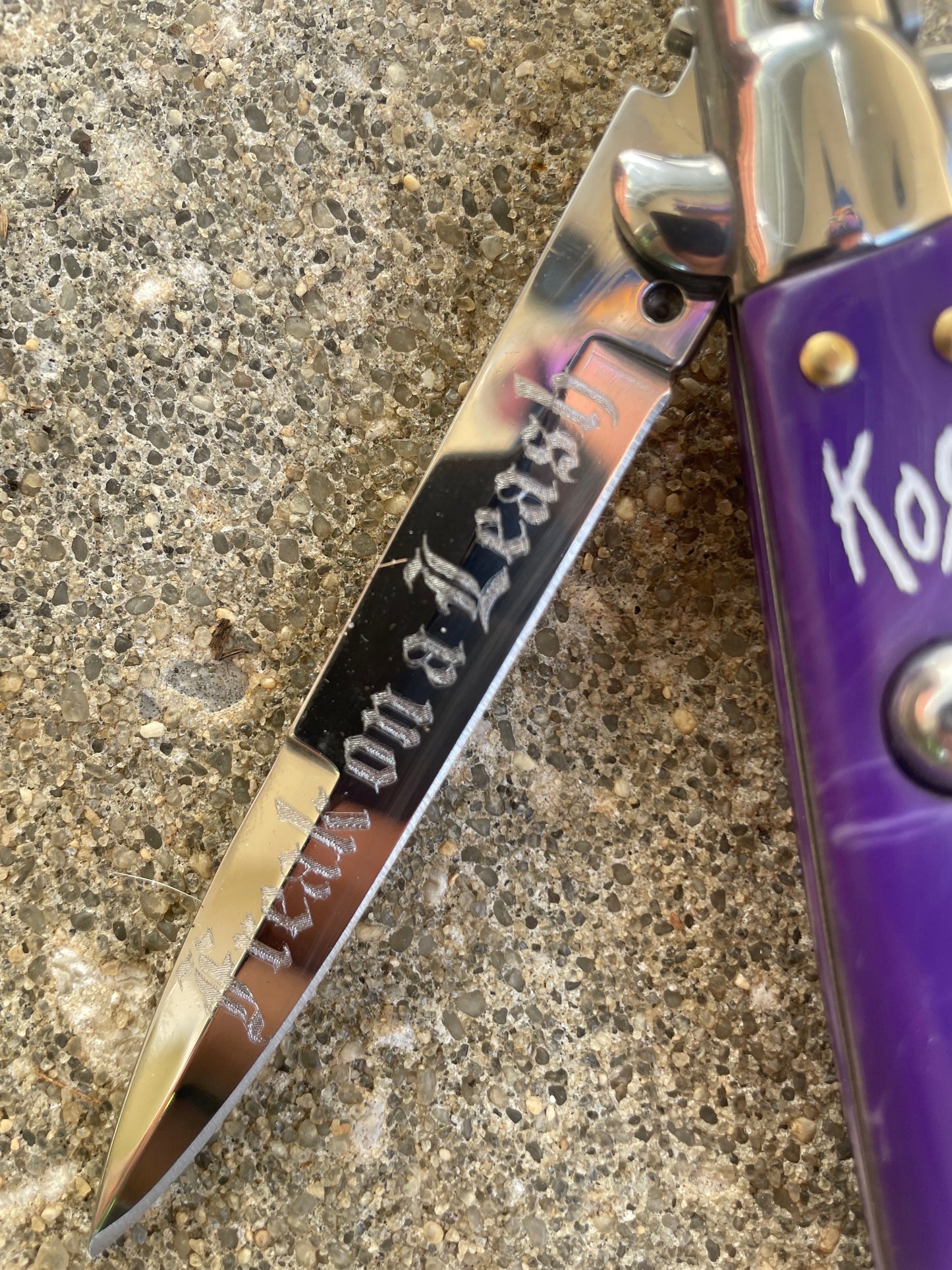 "Life is Peachy" Stiletto Knife