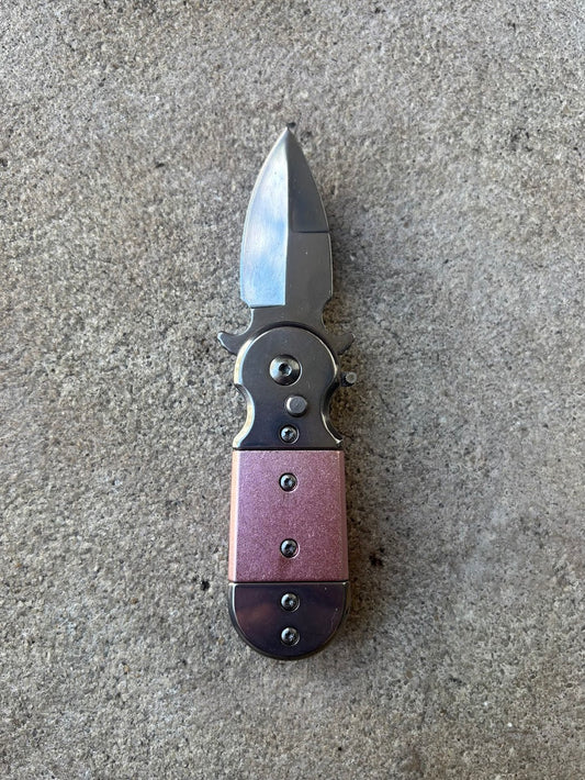 Mini Pink Stiletto w/ Silver Blade