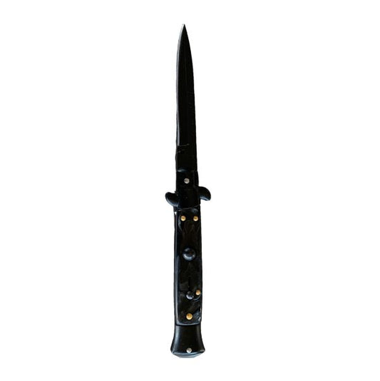 Black Marble Stiletto with Black Blade